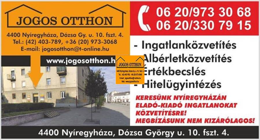 eladó  Építési telek, Nyíregyháza