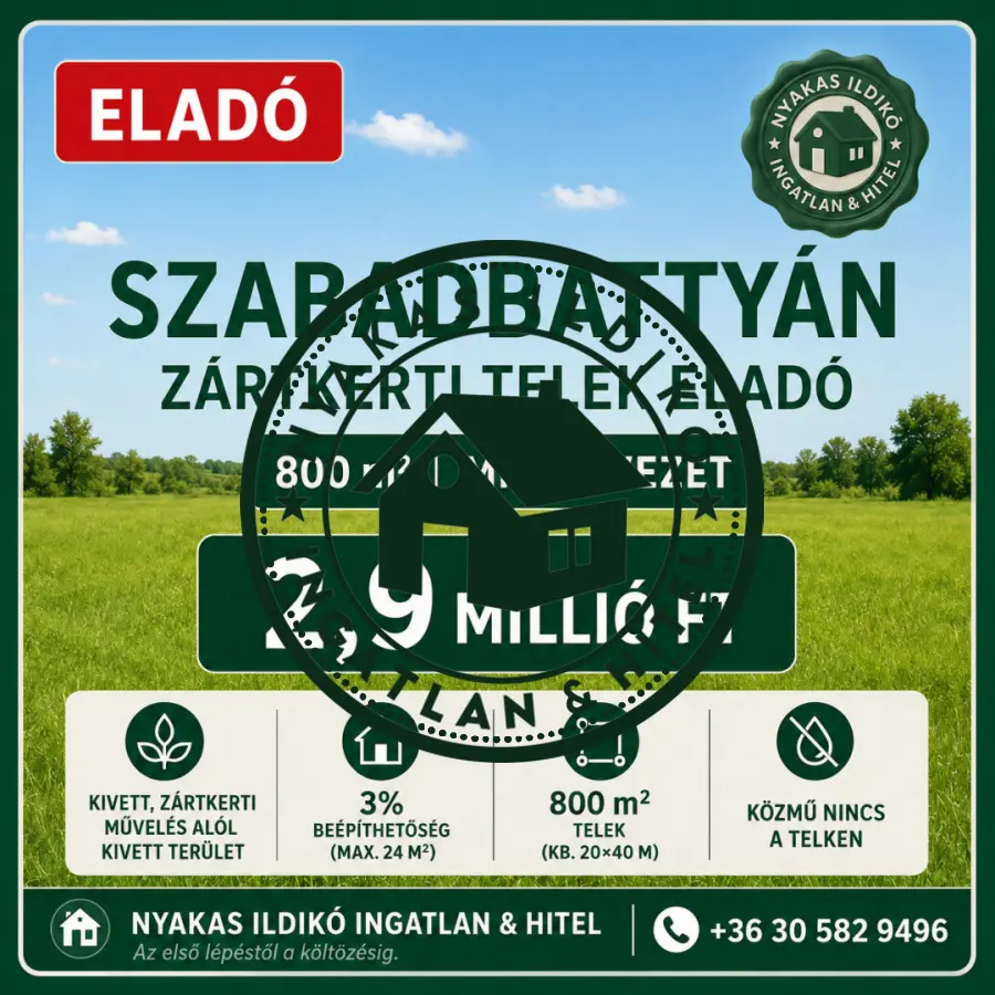 eladó  Gyep, Szabadbattyán